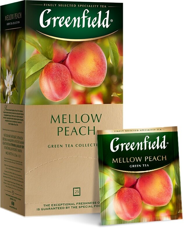 Чай зеленый Greenfield Mellow Peach в пакетиках, 25 пак., 2 уп. - фотография № 6