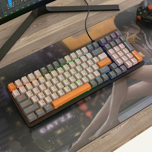 Изображение товара Механическая Клавиатура Wolf K3 для игр с подсветкой и проводным подключением