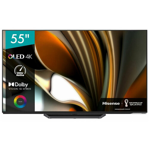 Hisense Телевизор 55 Hisense 55A85H, OLED, 4K Ultra HD 3840x2160, Smart TV, черный