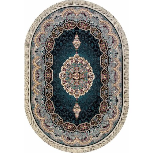 Ковер TEHRAN 7592 NAVI Овал C бахромой 2 x 4 м.