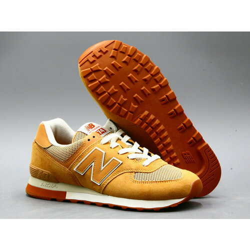 Кроссовки New Balance 574, полнота D, размер 9,5 US, коричневый