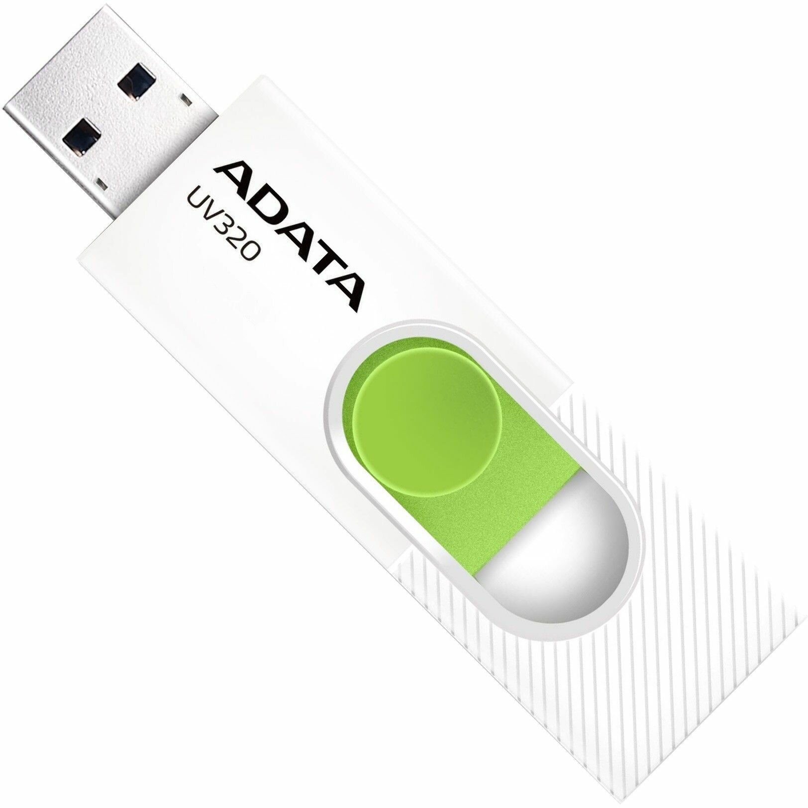 Флеш накопитель 256GB A-DATA UV320, USB 3.2, белый/зеленый