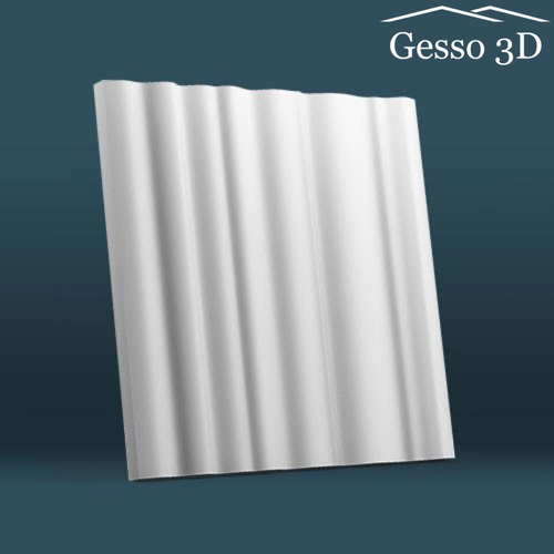 Гипсовая панель Gesso 3D Ткань 500х500х22 мм, Упаковка 20 шт, 5 м2