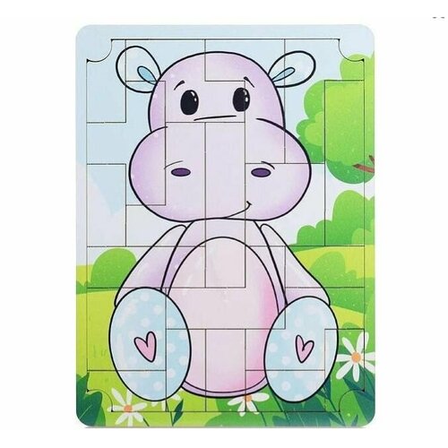 Пазл Лиловый бегемот 2 шт 926₽