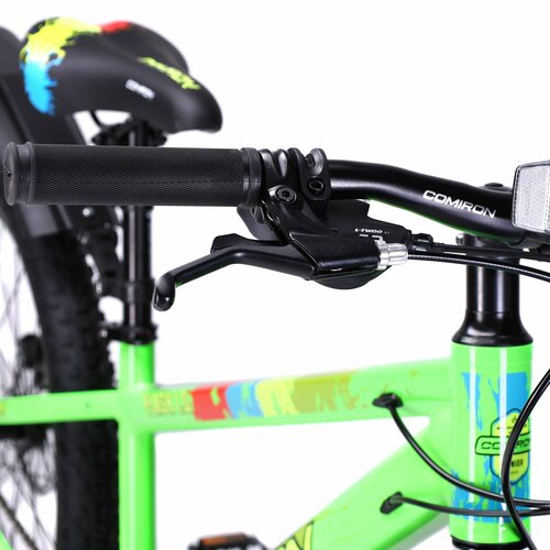 Велосипед горный 24 дюйма подростковый 7-скоростей на рост 135-155см COMIRON FLASH зеленый 1620000₽