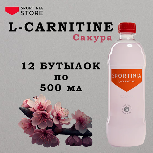 Напиток Л Карнитин для похудения Sportinia L-carnitine 2500 мг Грейпфрут 12 шт по 500 мл