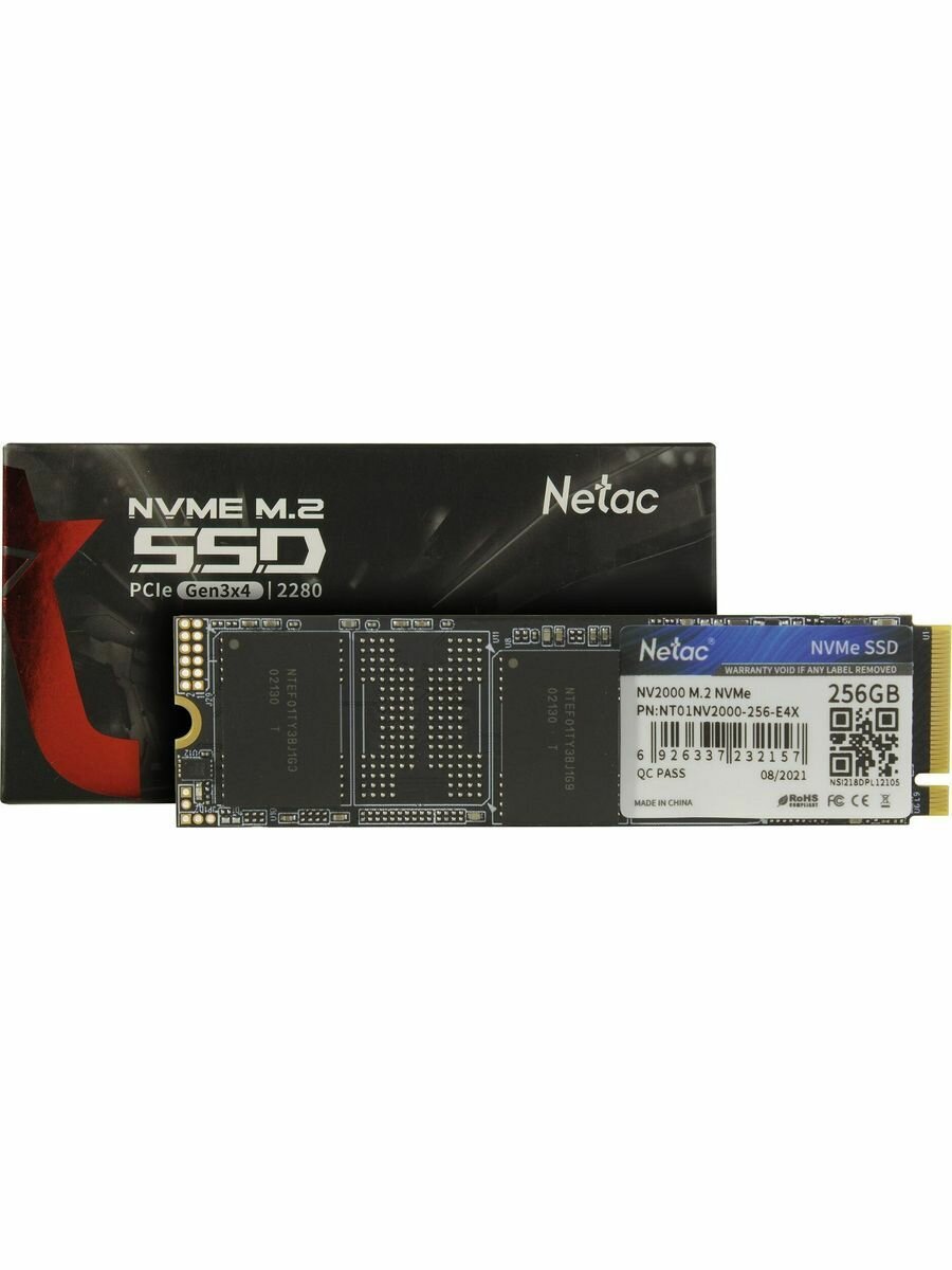 SSD жесткий диск NETAC NT01NV2000-256-E4X, 256 ГБ