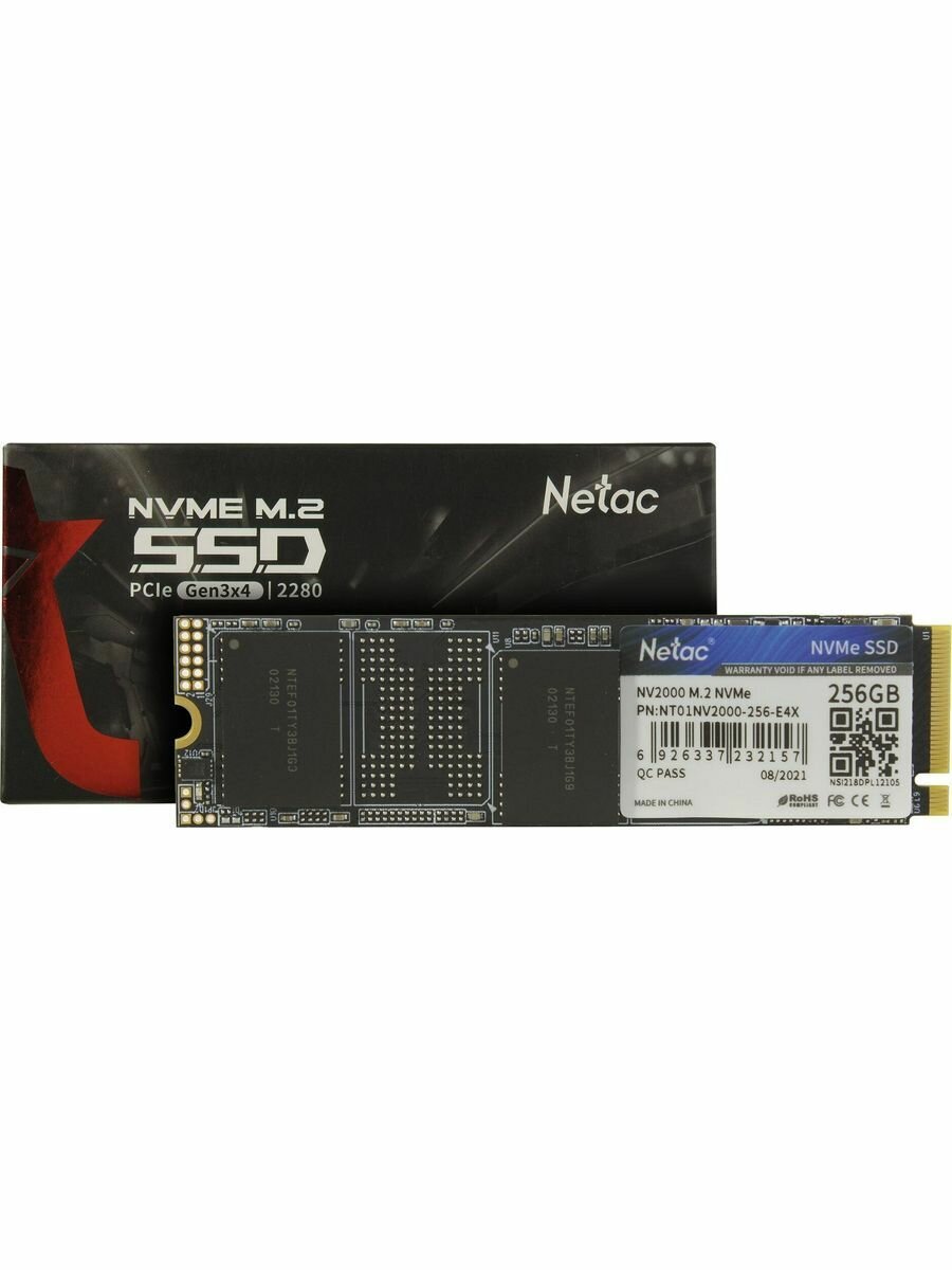 SSD жесткий диск M.2 NETAC NT01NV2000-256-E4X, 256 ГБ