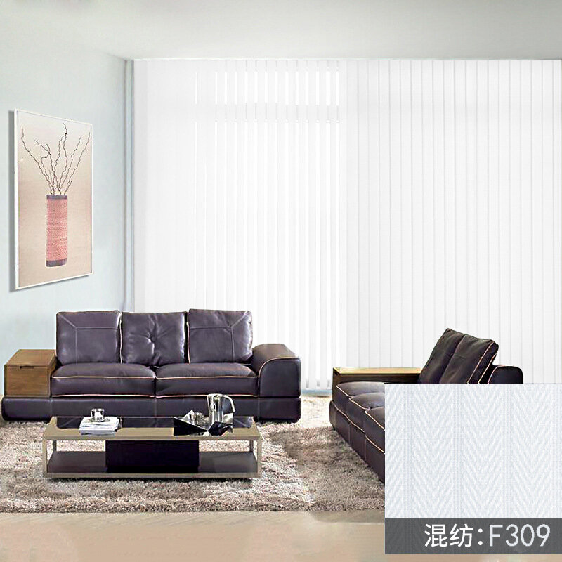 фото Вертикальные жалюзи, чисто-белые, 100% полиэстер, 1 м2