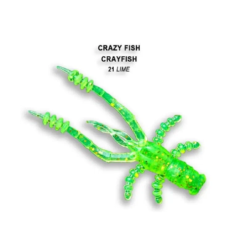 Силиконовая приманка мягкая съедобная Crazy Fish Crayfish 1.8