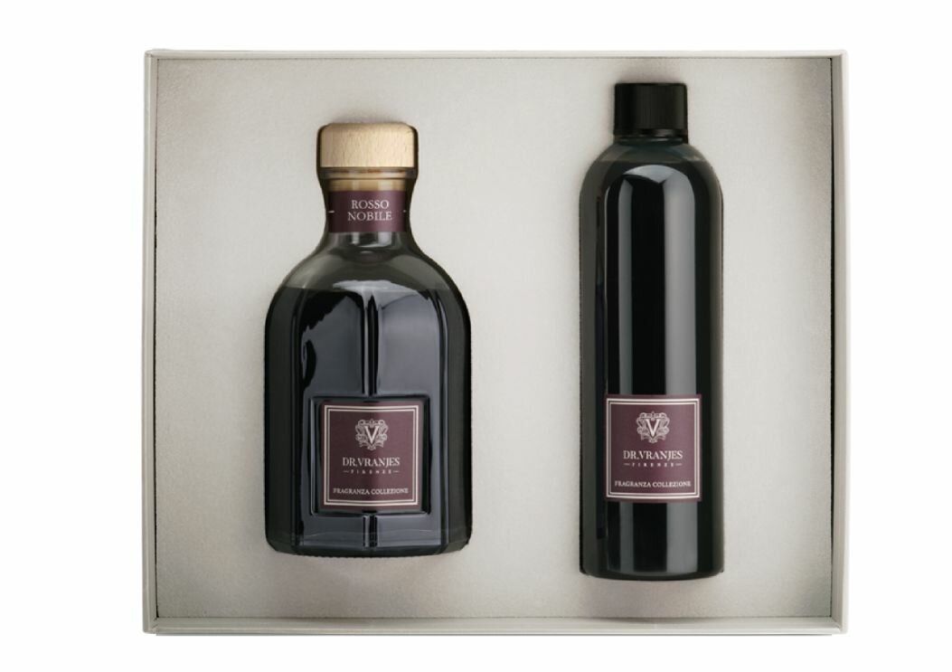 Dr.Vranjes Gift Box Rosso Nobile 500 ml + Rosso Nobile 500 ml Refill - Диффузор для дома 500 мл + 500 мл Рефил