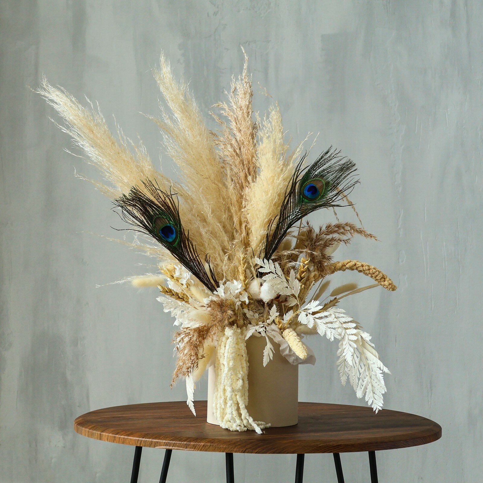 Набор перьев Школа талантов "Павлин", для декора интерьеров, создания аксессуаров и бижутерии, 2 шт — фото 1