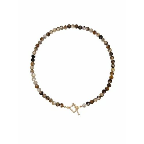 Бусы Strekoza Collection агат длина 40 см серыйбежевый 3035₽
