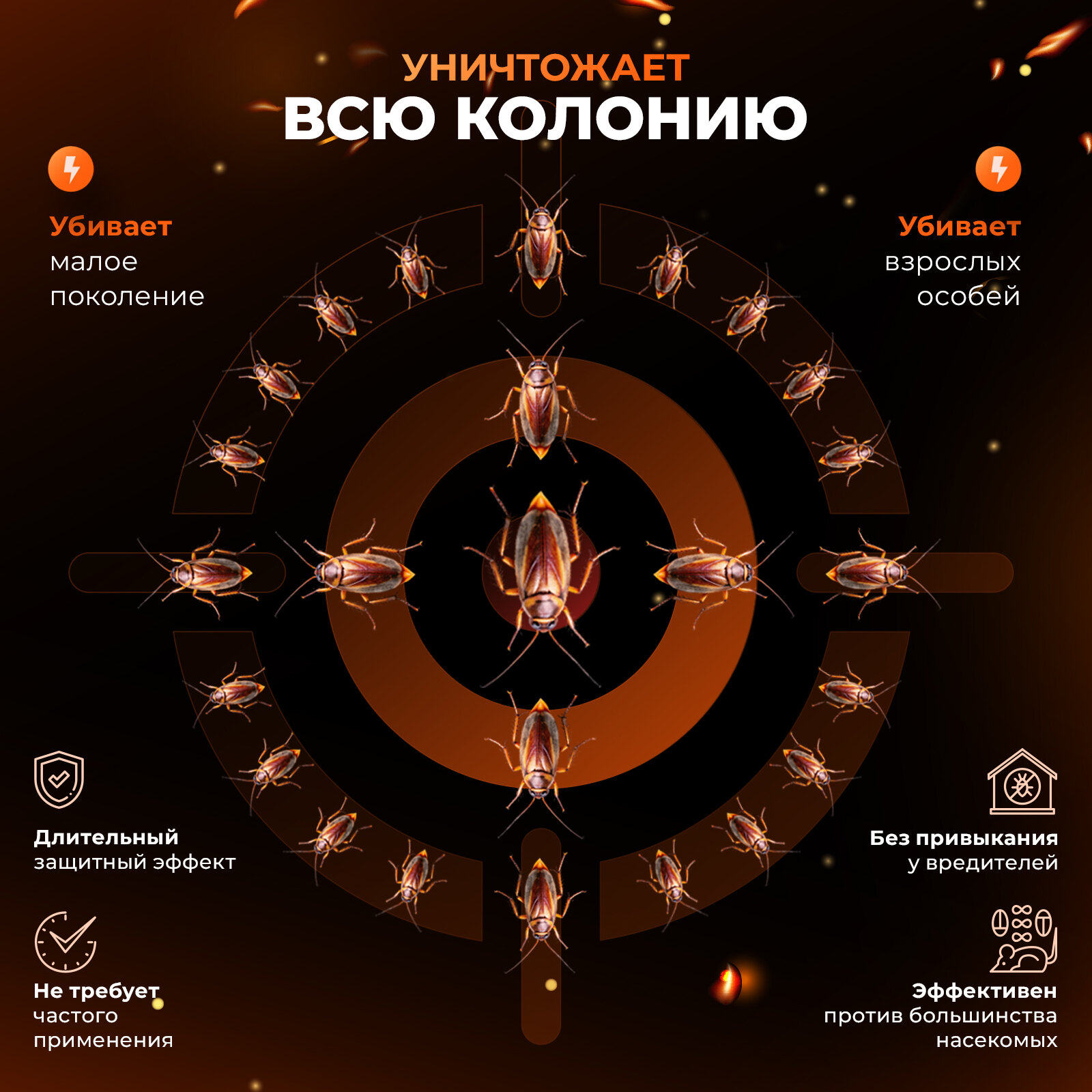 Средство от тараканов и муравьев эффективное профессиональное, порошок без запаха Дозор 200 гр — фото 1