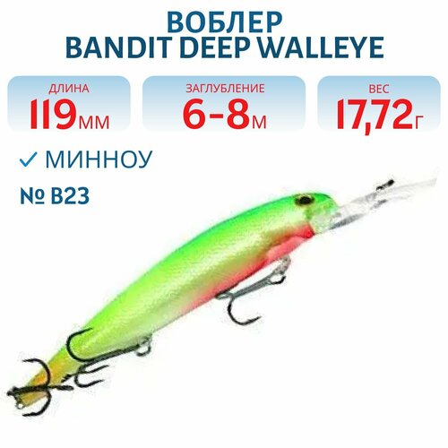 Воблер BANDIT DEEP WALLEYE B23
