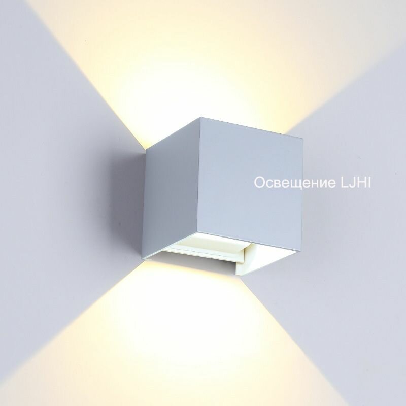 Светильник LJHI, LED, влагозащищенный, IP 65, 6Вт, настенный, постмодернистский стиль
