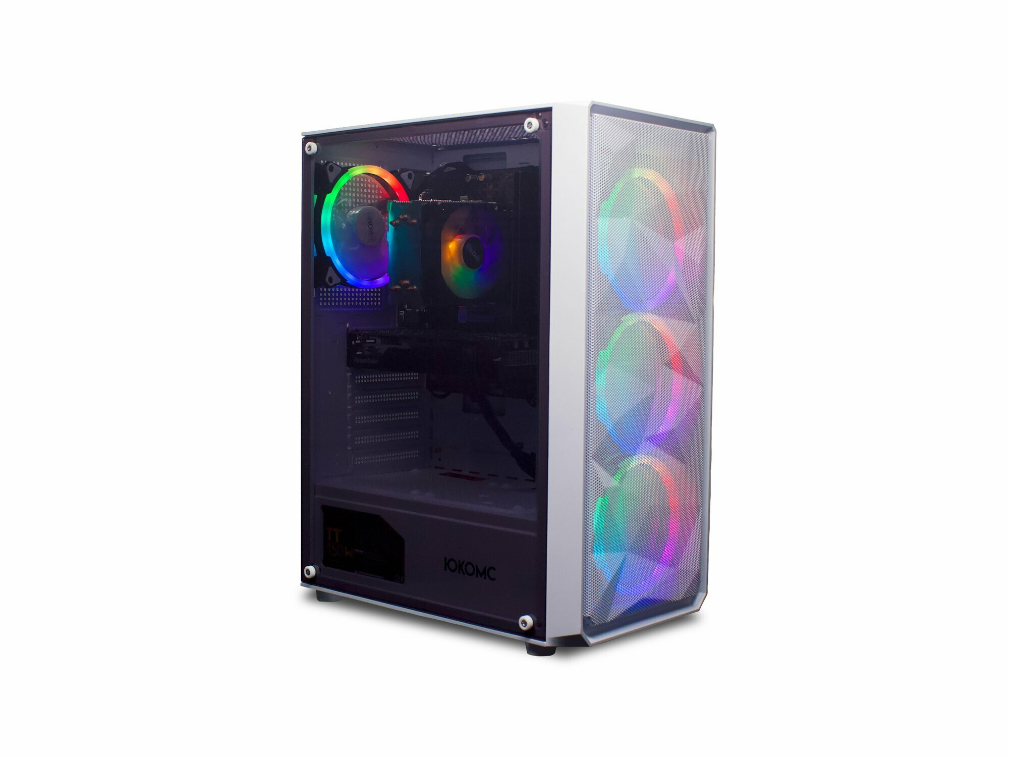 Игровой компьютер юкомс I5 8400, RX 5600 XT 6GB, SSD 1TB, 16GB DDR4, БП TT450 450W, win 10 pro, Игровой юкомс белый