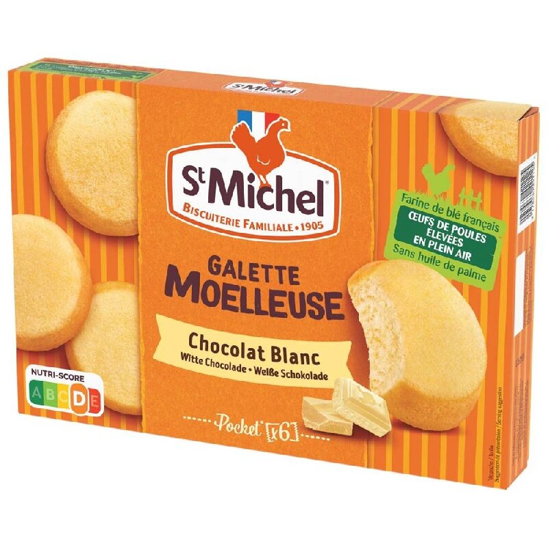 Пирожные StMICHEL [052112] бисквитные с белым шоколадом 180г