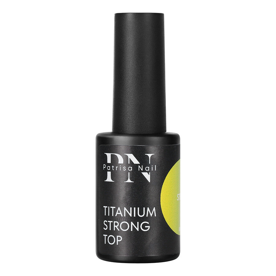Топ для ногтей Patrisa Nail Titanium Strong Тоp без липкого слоя средней вязкости, 8 мл