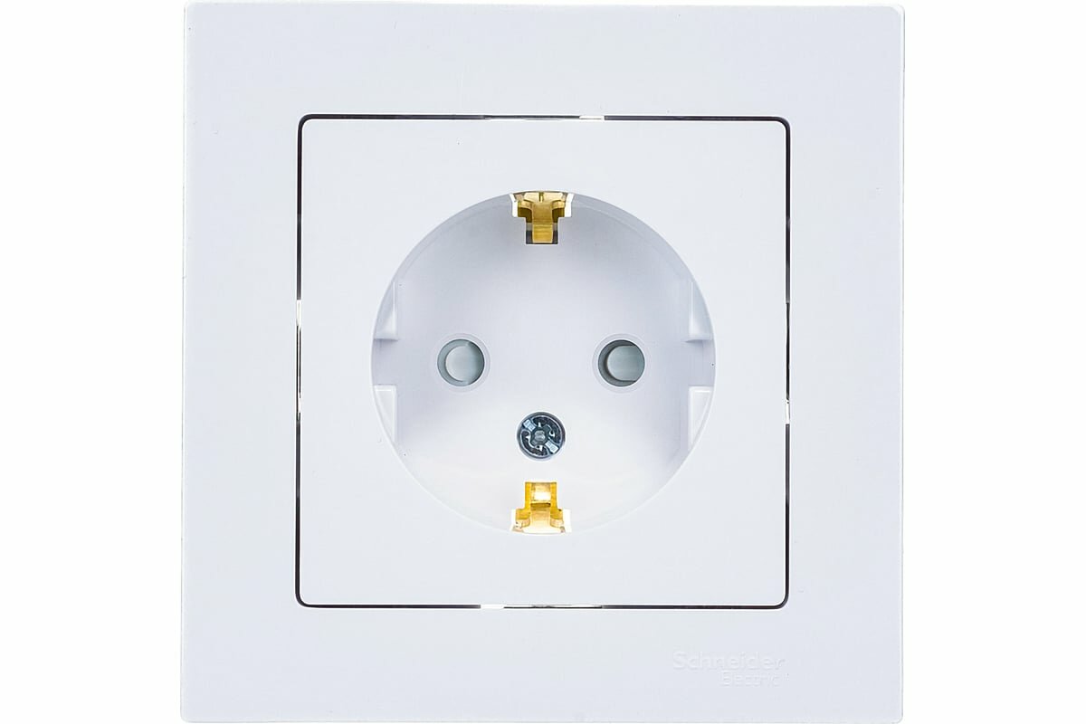 Розетка Systeme Electric ATN000144, AtlasDesign, в сборе, IP20, белая