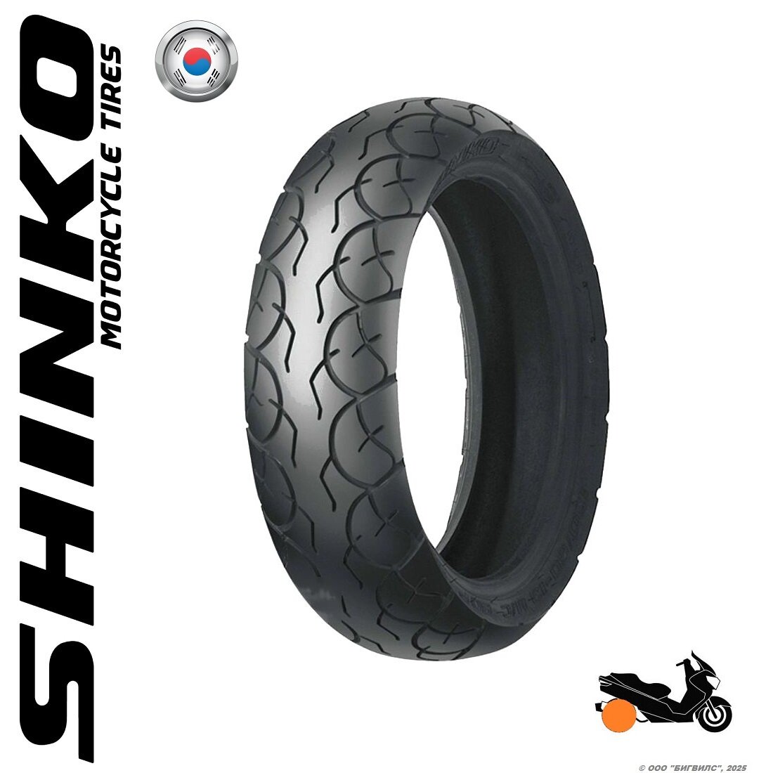 Мотошина / шина для скутера Shinko SR568 150/70-13 64S TL Rear