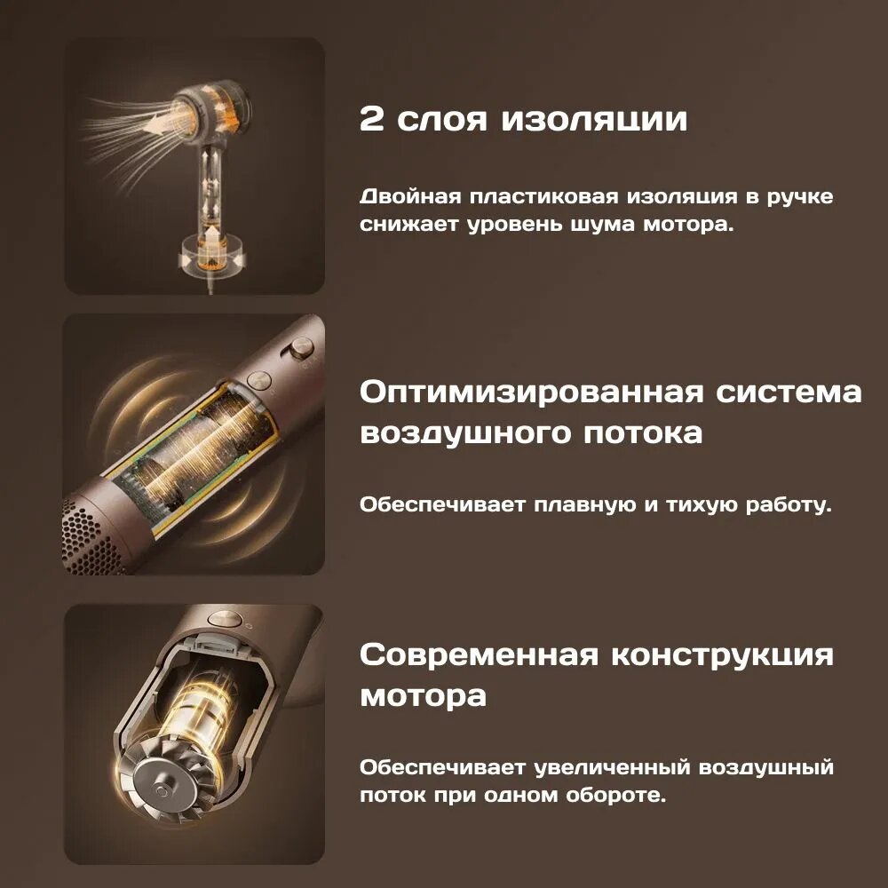 Фен для волос Dreame Hair Glory, 4 температурных режима, 2 скорости, белый — фото 1