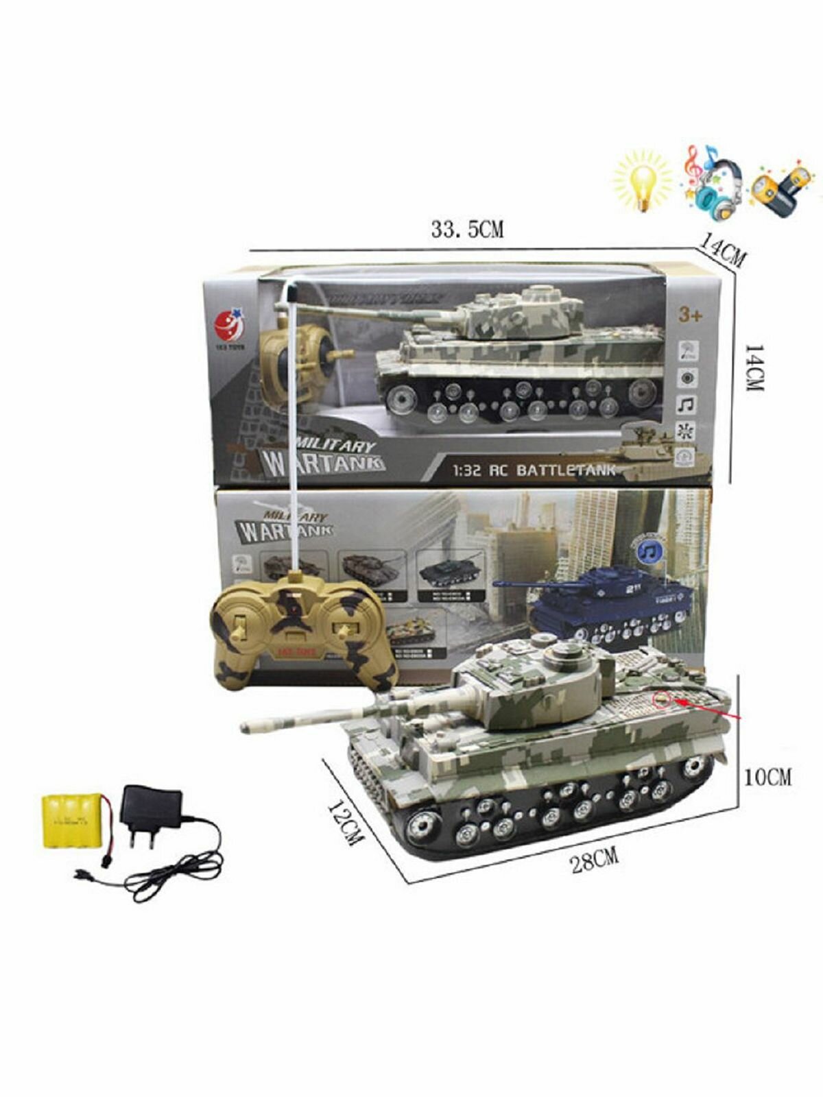 Танк на батарейках со световыми и звуковыми эффектами (200379603)