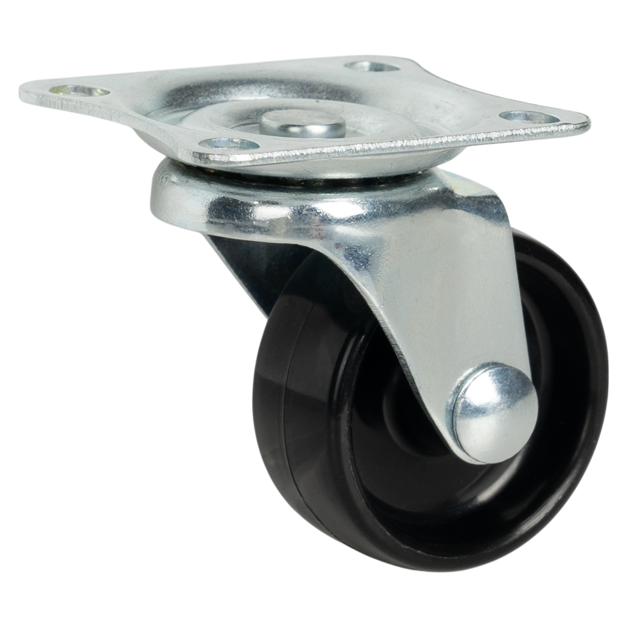 Мебельный ролик поворотный без тормоза 30 мм до 20 кг цвет черный