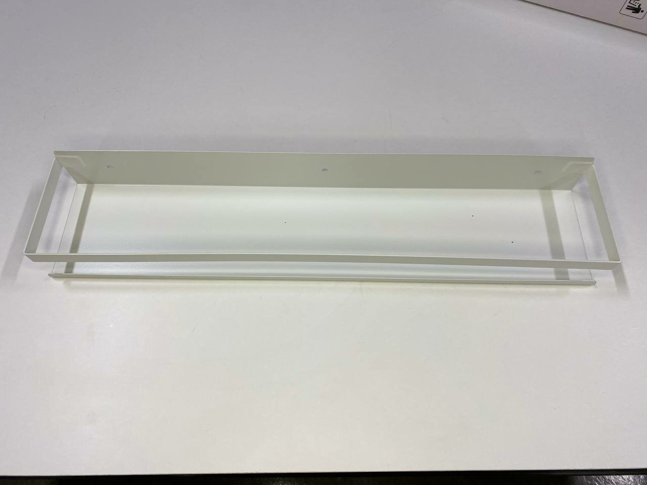 Полка для ванной Diadonna, нержавеющая сталь, цвет белый, матовая, крепление дюбелями — фото 1