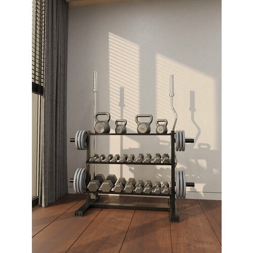Стойка стеллаж для гантелей, дисков и грифов Domsen Ds50\d50мм