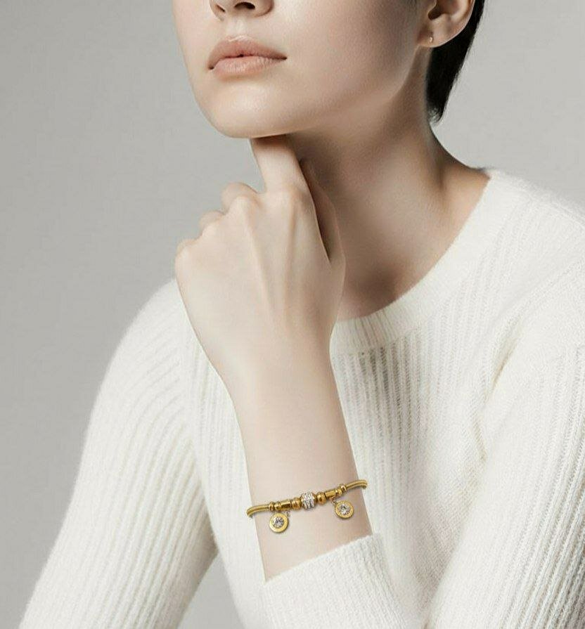 Браслет, 1 шт., размер one size, rose gold — фото 1