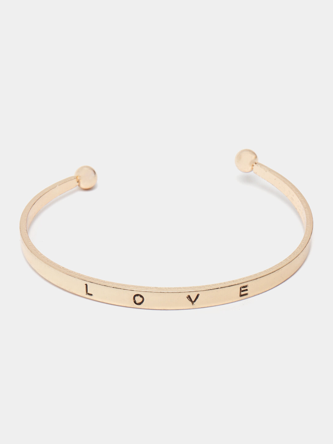 Браслет-бэнгл, 1 шт., размер one size, диаметр 6.3 см, золотой — фото 1