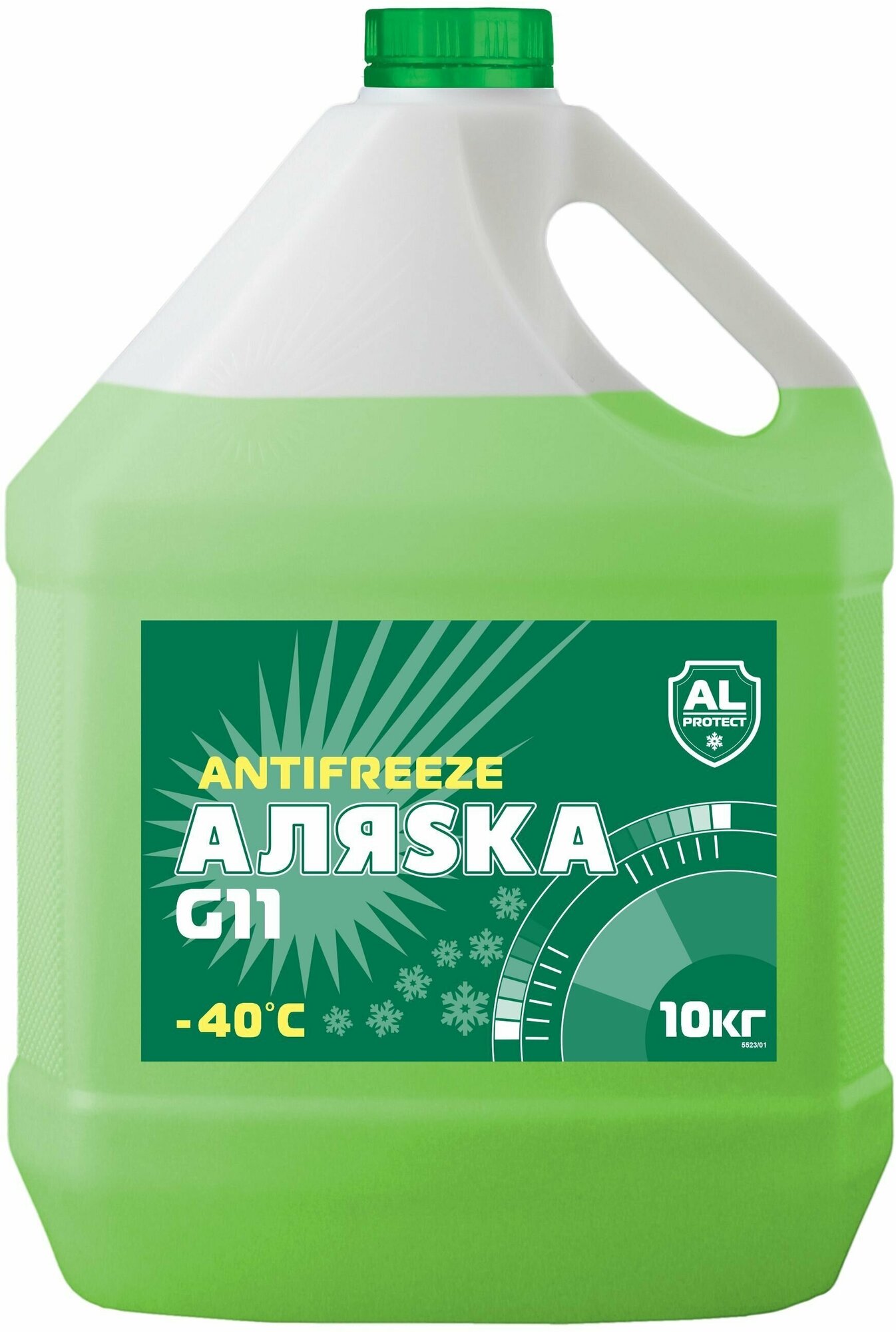 АЛЯSКА 5523 Антифриз Аляска Antifreeze G11 готовый -40C зеленый 10 л 5523