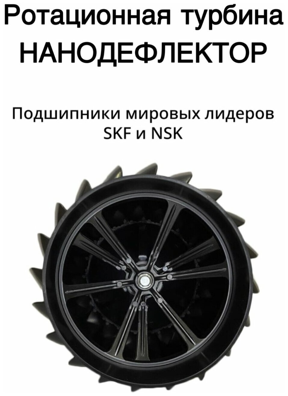 Ротационная вентиляционная турбина Нанодефлектор РВТ D160, черный - фотография № 5
