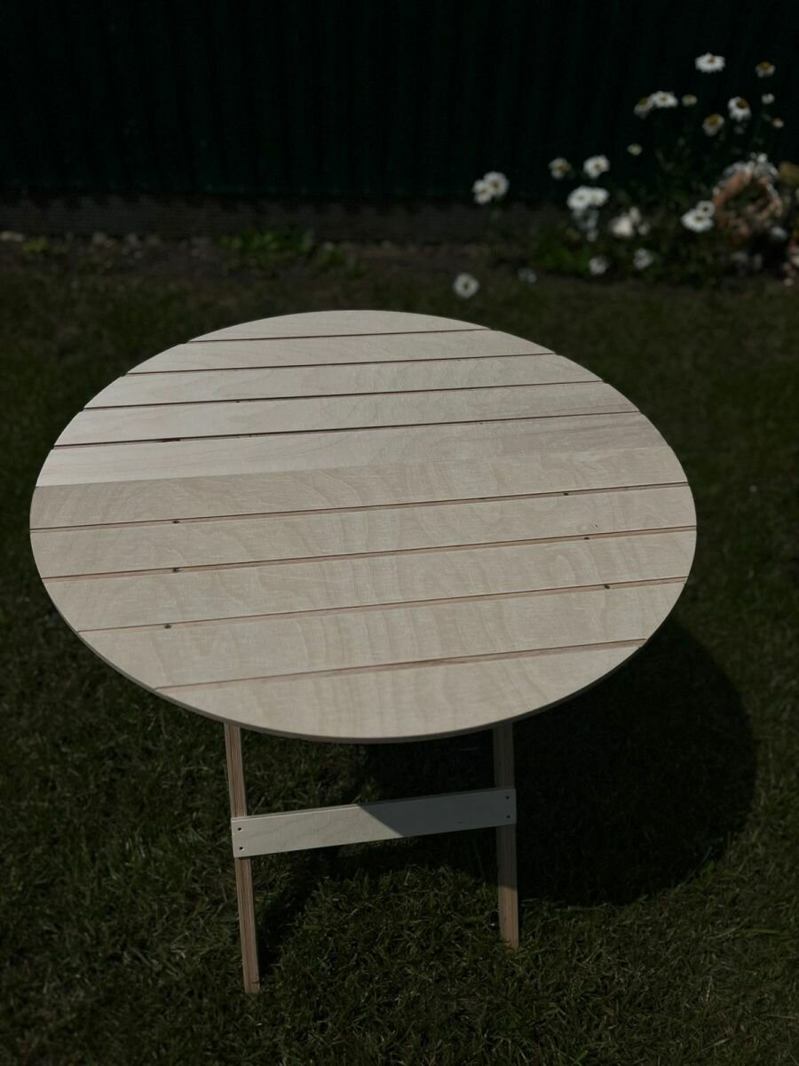 Стол складной деревянный для дачи и сада - фотография № 2