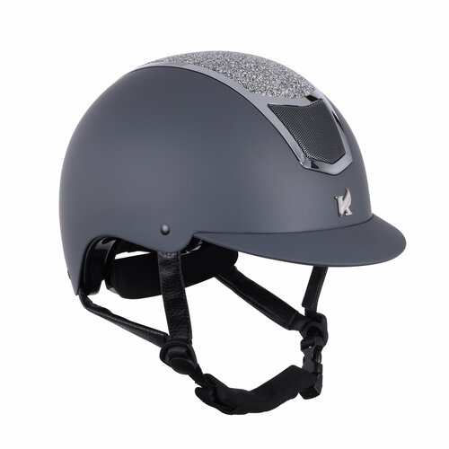 Шлем защитный для верховой езды с регулировкой SHIRES Karben "Valentina", обхват 59-61 см, серебро (Великобритания)