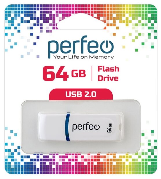 USB флешка Perfeo USB 64GB C09 White