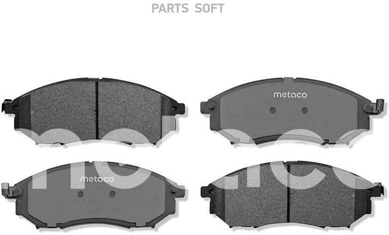 METACO 3000-019 Колодки тормозные передние INFINITI FX 35/45 (2003>)/PATHFINDER (R51M) (2004> 17