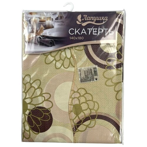 Скатерть Лапушка Цветы узор, 140х180 см