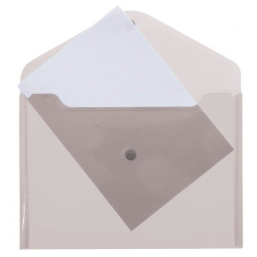 DeVente Папка-конверт на кнопке А4, 180 мкм, 10 штук, бесцветный informat папка конверт на кнопке прозрачная а4 180 мкм пластик зеленый