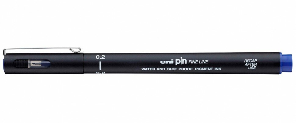 Линер PIN 02 - 200(S), синий, 0.2 мм, 1 шт.