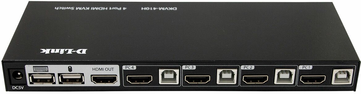 D-Link DKVM-410H/A2A, 4-портовый KVM-переключатель с портами HDMI и USB (DKVM-410H/A2A) - фото №3