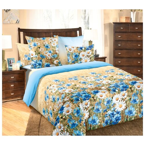 фото Постельное белье «васильки 1», бязь (2.0 европростыня) текс-дизайн