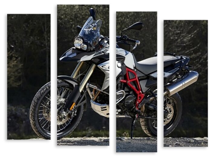Модульная картина на холсте "Мотоцикл" 120x97 см