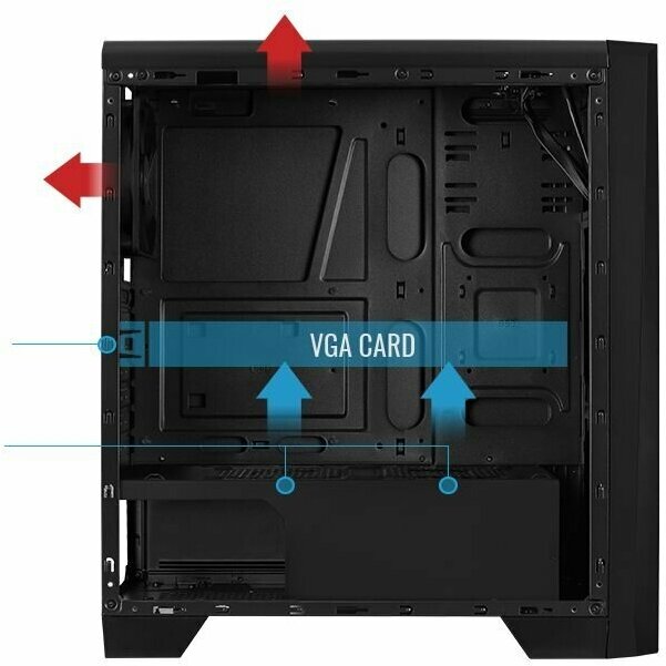 Корпус AeroCool MidiTower Cylon Black (968842) - фото №15