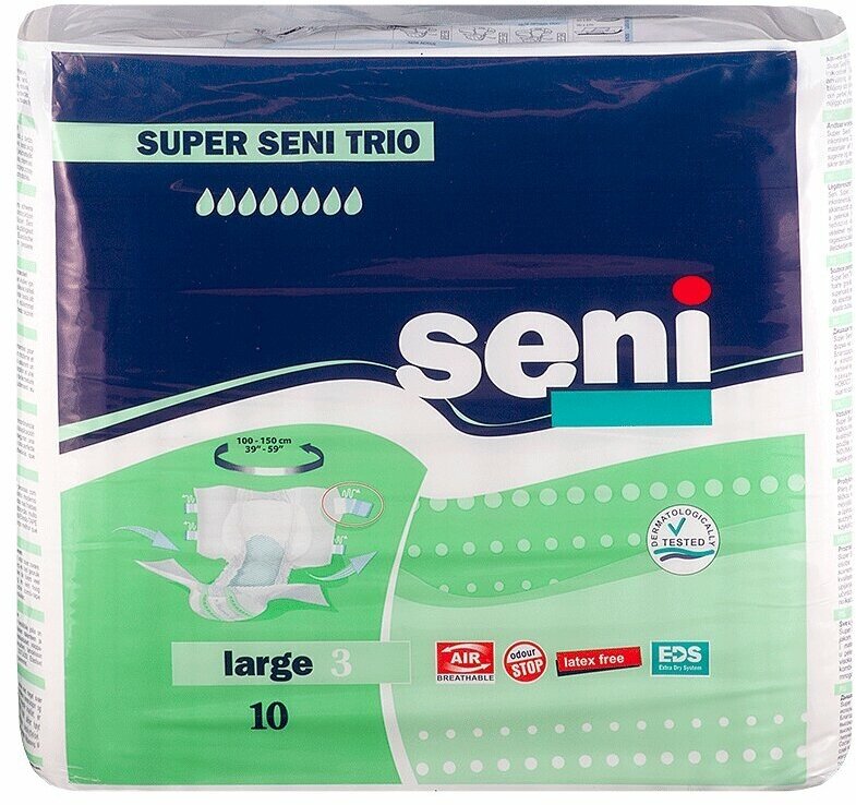 Подгузники для взрослых Super Seni Trio small 1, 10 шт. - фото №20