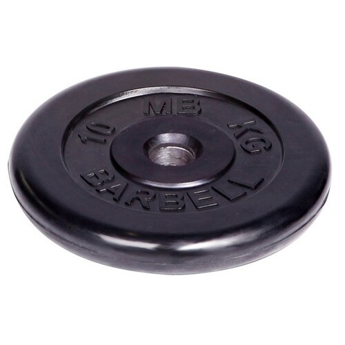 фото Диск обрезиненный barbell d 51 мм черный 10,0 кг mb barbell