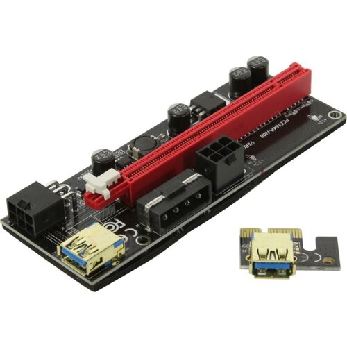 Райзер для майнинга ver.009S PCI-E Riser 1X To 16X GPU flexible pci e riser card pci express 1x to 16x extension cable ribbon adapter power supply for video card