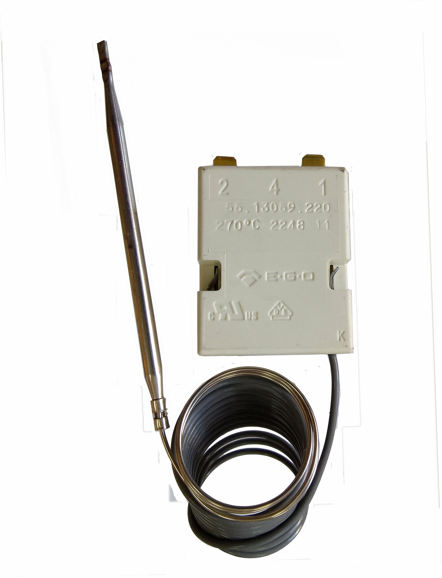 Терморегулятор EGO 55.13059.220 50° - 270°С (Оригинал) для плит ЭП, жарочных шкафов ШЖЭ, сковород ЭСК Abat 120000006818