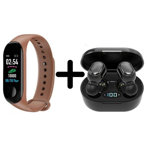 Умные часы BandRate Smart BRSM333PLBBR-SET3 с беспроводными наушниками ЧСС тонометром 370000₽